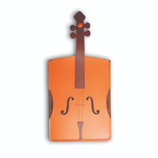 Picture of VIOLIN LEATHER PASSPORT HOLDER